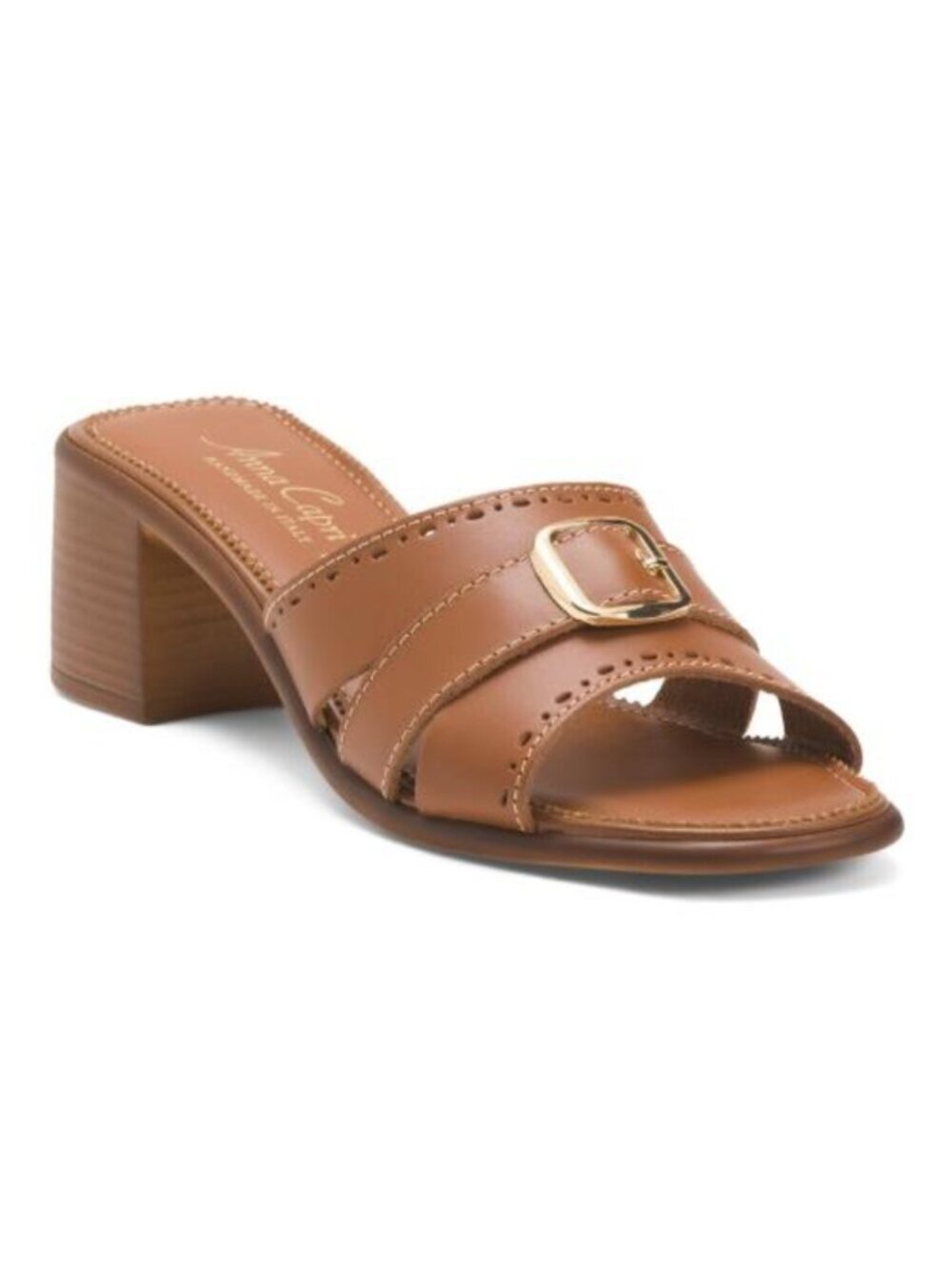 ITALIAN SHOEMAKERS Hanmade In Italy Leather Aliana Heeled Sandals